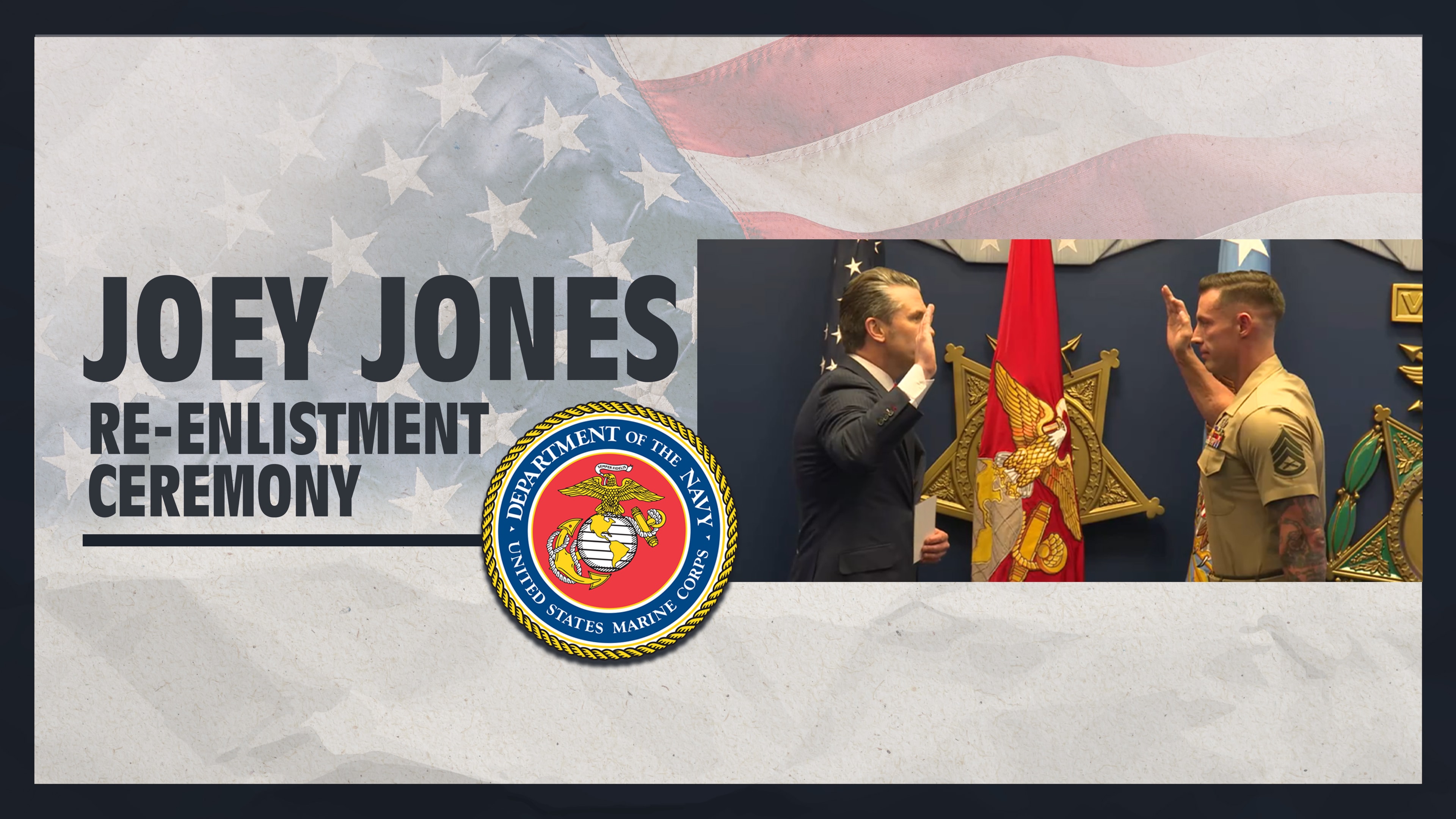 Joey Jones Re-Enlistment Ceremony