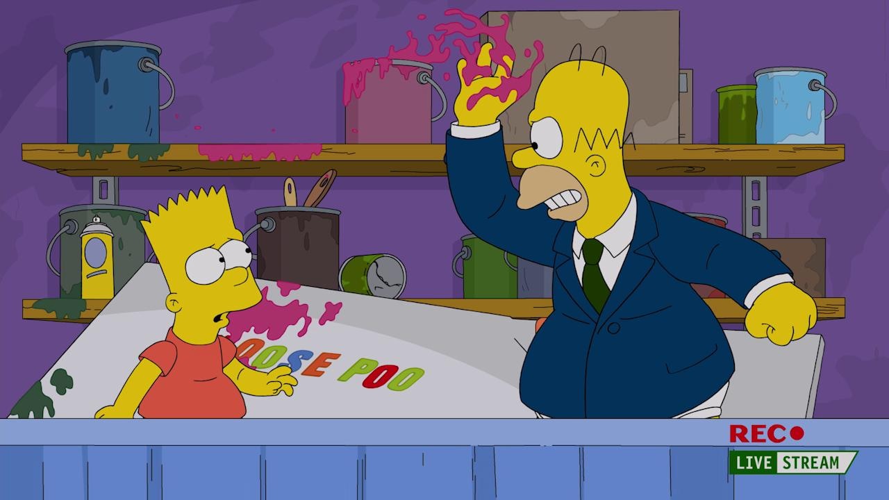 the simpsons season 30 bar fight